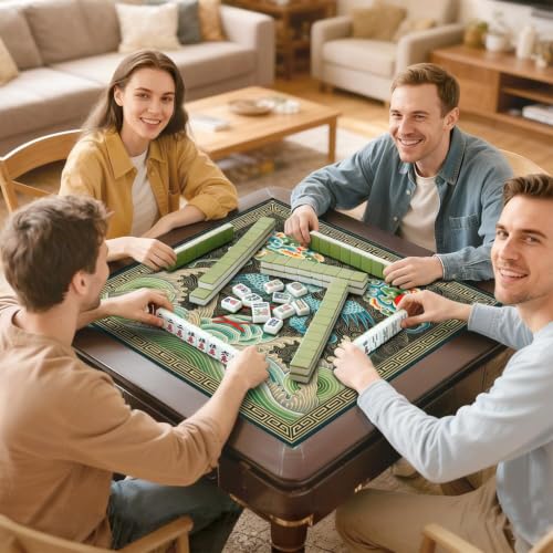 Albert Racine Famous Painting Mahjong Mat for Table, 31.5*31.5in Anti Slip American Mahjong Table Cloth, Noise Reduction, Neoprene Mah jongg Mat with Carrying Bag & 3 Dices for Board Tile Games Mats - color: Floral08
