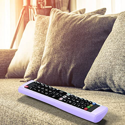 Case for LG TV Remotes, Cover for LG Smart TV Remote Control AKB75095307 AKB75375604 AKB74915305 Original, Replacement Silicone Skin Sleeve Glow in The Dark Purple - color: Lilac Purple