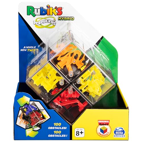 Rubik's Cube, Perplexus Hybrid 2x2 Brain Teaser Fidget Toy & 3D Maze Puzzle | Twist To Align Tracks & Guide Puzzle Cube, Challenging STEM Puzzle Develops Problem-Solving & Logic Skills For Kids, Ages 8+ - color: Multicolor