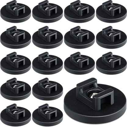 Yookeer Magnetic Zip Tie Mount Base Black Magnetic Cable Clips Wire Holder Multipurpose Cable Ties Management Base Electrical Supplies for Wire - size: 43 mm