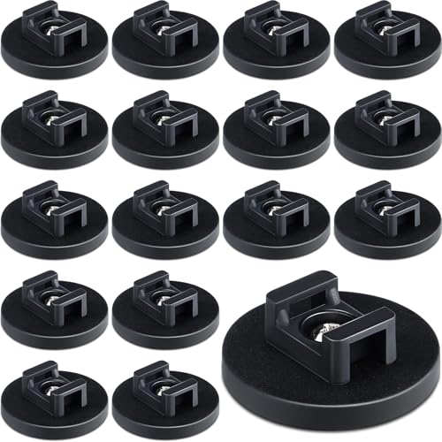 Yookeer Magnetic Zip Tie Mount Base Black Magnetic Cable Clips Wire Holder Multipurpose Cable Ties Management Base Electrical Supplies for Wire - size: 43 mm