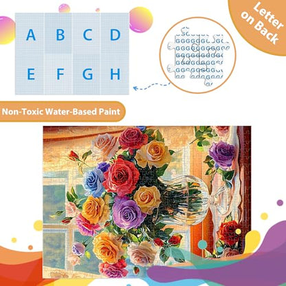 500 Piece Puzzles for Adults, Flower Jigsaw Puzzle 500 Piece for Adults Kids Seniors, Recycled Cardboard Large Piece Puzzle 500, Family Puzzles Great Gift for Mom Dad Family Friends 20.5 x 15 in - style: Flower Puzzle