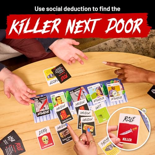 Hunt A Killer: Killer Next Door, Fun Family Games and Adult Games for Game Night, Card Game Includes 20+ Minutes of Fast-Paced Gameplay and Engaging Social Deduction, Appropriate for Ages 10 and Up - style: Killer Next Door