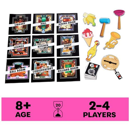 Spin Master Games, Clue Giant Edition, Family Game for Indoor & Outdoor Fun with Big Oversized Board, for Family and Kids, 2-4 Players, Ages 6 & Up | Oversized Vinyl Game Board, Encourages Deductive Reasoning STEM Skills, Fun Family Game Night, For 2-4 Pl