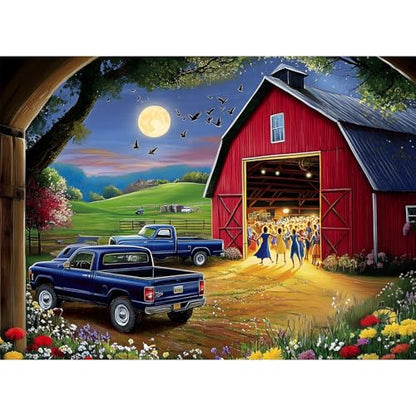 500 Pieces Jigsaw Puzzles Evening Farm Puzzle for Adults Seniors 20.5x15 in | Dance Puzzle 500 Pieces, Gift for Birthday, Home Decor, Fun for Family - style: Evening Farm