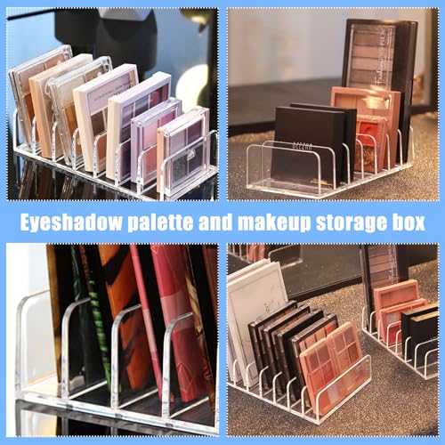 2pcs Mail Organizer Plastic Cash Tray, 7 Sections Acrylic Clear Plastic Mail Organizer, 6.6 x 3.3 inch Desk Divider Holder for Cash Envelope Mail Bill Card Makeup Palette