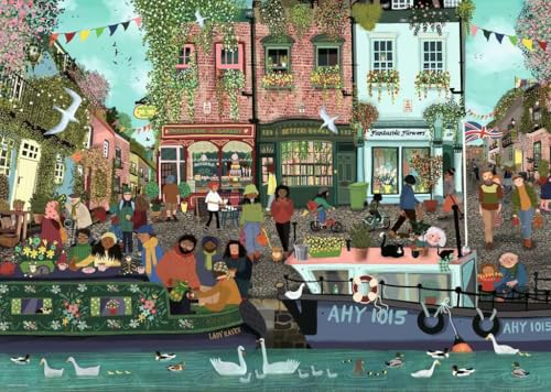 Ravensburger - Riverside Town - 1000 Piece Jigsaw Puzzle - Quaint Village on The Water - Vibrant, Rustic Scene of Yesteryear - Frameable - Premium Quality - Puzzles for Adults - style: New Design