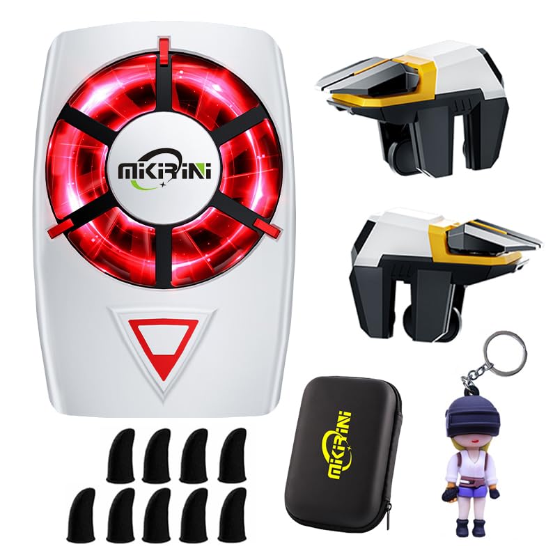 14 in 1 Mobile Phone Cooler for iPhone & Android Phones, Cell Phone Cooling Fan Radiator, 2pcs L2R2 Mobile Game Controller Triggers for PUBG/Free Fire/Call of Duty (Girl) - color: Girl