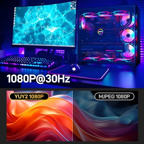 PCIE Video Capture Card, Ultra-Low Latency Pass-Through Capture Board for Retro Gaming & Legacy AV Devices, Compatible with Windows 8/10/11 & Linux - color: red