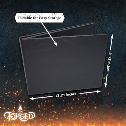 Game Master Screen - 38.5in Landscape DM Screen Compatible with Dungeons and Dragons and Other TTRPG - Faux Dragon Skin with Clear Dry Erase 8.5 x 11 Pockets - Slipcase Stores with DND Books - Black - color: Landscape Black
