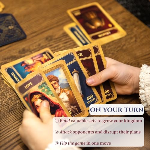 King David | Strategy Card Game | Build, Attack & Defend Kingdoms | Fast-Paced Biblical Battle Game for Families & Teens | 2–6 Players, Ages 7+, 20 min