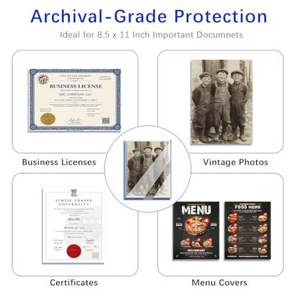 20ct 8.5"x11" Document Toploader - 25Mil Heavy Duty Print Protector Holder | 25Mil Rigid Sleeves Protect Documents, Photos and Prints from Scratches and Bends, Clear Design for Display and Storage - size: 20ct 8.5" x 11" Document Toploader 25Mil