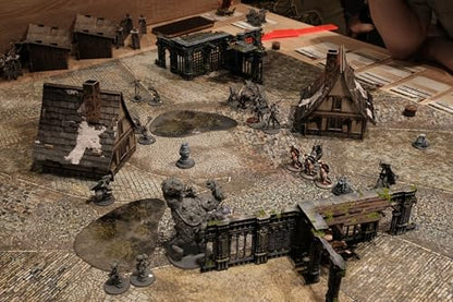 Warzone Studio 3’ x 3’ Double-Sided Rubber Battle Mat: Saraha + Zolotograd + Bag
