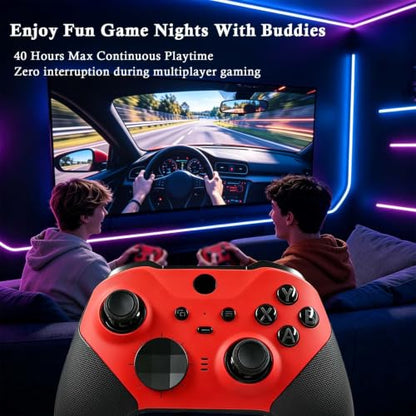 DIY Customized Model 1797 Elite Series 2 Controller-Vest Red Custom Color | DIY Compatible with Xbox Elite Series 2, Xbox Series X/S, Includes Accessory Bag - color: Vest Red