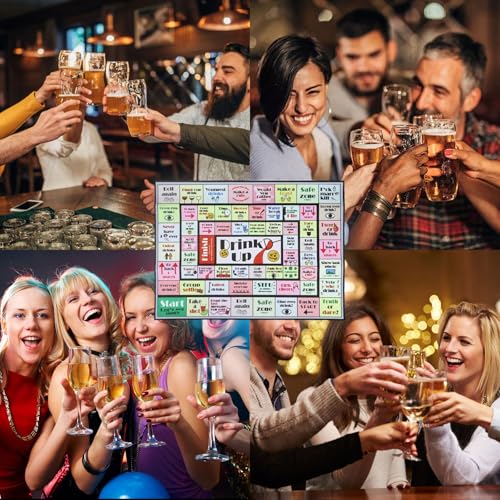 Adult Drinking Board Game, Interactive Party Game for Game Night, Birthday, Family Play Or Multiple Occasions, Aged 21 and Above, with 2-8 Players