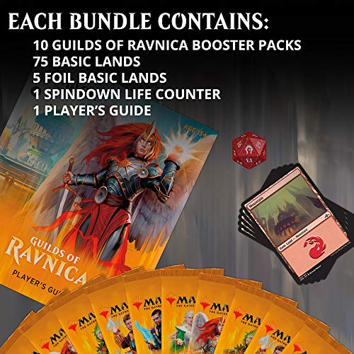 Magic: The Gathering Guilds of Ravnica Bundle | 10 Booster Packs + Land Cards (230 Cards) | Accessories