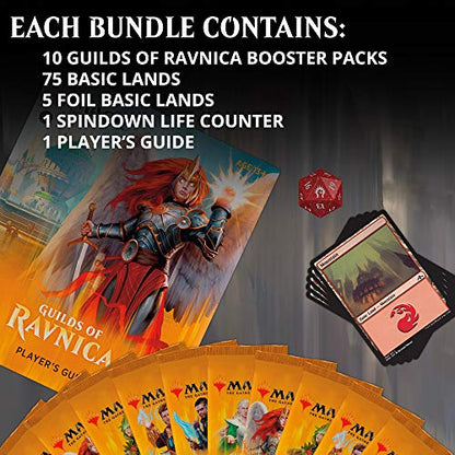 Magic: The Gathering Guilds of Ravnica Bundle | 10 Booster Packs + Land Cards (230 Cards) | Accessories