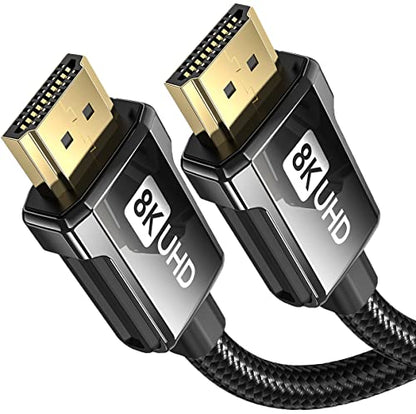 Silkland 8K HDMI ARC/eARC Cable 2.1 for Soundbar 15ft, 8K@60Hz 4K@120Hz | 48Gbps High Speed HDMI Cord for Home Theater, Dolby Atoms, DTS:X Compatible for Vizio Samsung Bose Sound bar, UHD TV, Blu-ray - size: 15 Feet