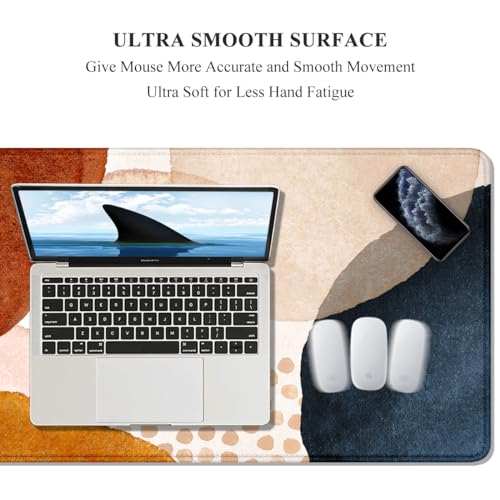 Auhoahsil Large Mouse Pad, XXL Desk Pad, Extened Mousepad 31.5" x 11.8", Non-Slip Rubber Base, Stitched Edges, Superior Surface, Gaming Keyboard Mat, Waterproof Desk Pad, Abstract Stone - color: 08 Abstract Stone, size: XL - 11.8 x 31.5 Inches