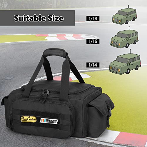 GOBUROS RC Storage Bag for 1/14, 1/16 and 1/18 Car, RC Car Carrying Bag | RC Carry Case with Tool Pockets for Easy Storage and Transport(Patent Design)