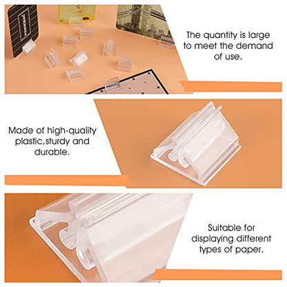 Aster 48 PCS Acrylic Card Stands Clear Game Card Stands, Game Piece Holders Board Game Pieces Stand Markers for Cards, Photos, Memos, Pictures Display