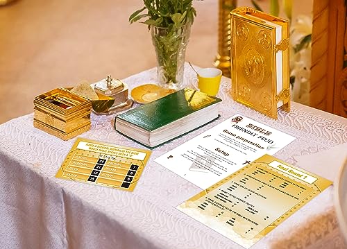 Christian Bible Feud Game,Family Feud Game for Adults,Bible Family Feud Questions,Bible Study Supplies,Bible Trivia Game,Bible Games Bundle,12 Preliminaries Card+3 Final Cards+3 Instruction Cards,03