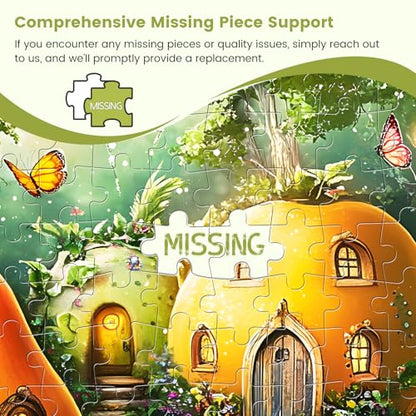 300 Piece Puzzles for Adults, Whimsical Fruit Houses Puzzles, Vibrant Garden Fantasy Art 300 Piece Jigsaw Puzzle, Ideal Home Decor Gift for Adults Kids Seniors, 20.5×15 in | Vibrant Garden Fantasy Art 300 Piece Jigsaw Puzzle, Ideal Home Decor Gift for Adu
