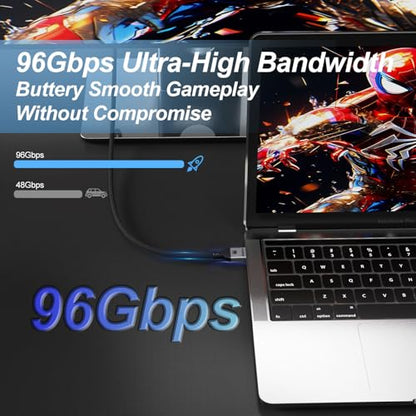 16K HDMI 2.2 Cable 6.6FT, 96Gbps Ultra High Speed 16K@60Hz 8K@120Hz 4K@480Hz HDMI Cord, HDCP 2.3 & HDR10 HDMI Cables for PS5/Xbox Series X|S/Roku TV/Gaming PC/Monitor/Blu-ray/Projector - size: 6.6 FT
