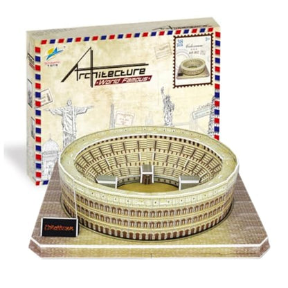 Architecture World Famous of 3D Puzzle.Build Your Own Collection of 17 Global Landmarks (Notre Dame, Colosseum) - Educational DIY Model Kit for Kids & Adults. (Colosseum（Amphitheatrum Flavium）) - color: Colosseum（amphitheatrum Flavium）