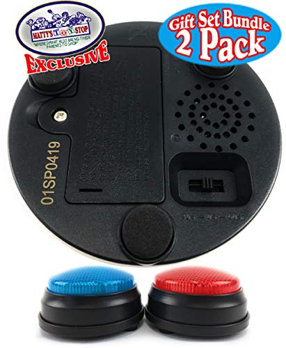 Matty's Toy Stop Lights & Sounds Electronic 3 Mode Red & Blue Game Answer Buzzer and Count Down Timer Gift Set Bundle (Perfect for Games, Classrooms, etc.) - 2 Pack