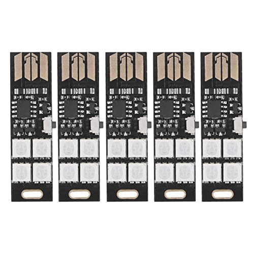 5Pcs Super Mini USB Light Kit – Ultra Slim 7-Color RGB LED Backlight for TV, Laptop, Desk