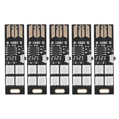 5Pcs Super Mini USB Light Kit – Ultra Slim 7-Color RGB LED Backlight for TV, Laptop, Desk