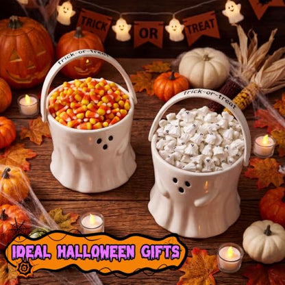 Weysat 100 Pcs Halloween Mini Resin Ghost Figures Small Cute Spooky Ghost Tiny Halloween Miniatures for Tiered Tray Decor Vase Fillers Tabletop Shelf Centerpieces Party Favors - style: Halloween