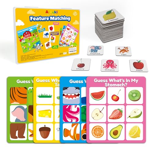 Magnetic Feature Matching Game Set with 4 Sortiing Mats, Memory Game for Kids Ages 2-4, Toddlers Sorting Toys for Kids 3 4 5, Special Education Classroom Supplies