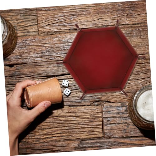 Creative Pu Dice Storage Tray Folding Dice Holder for Tabletop Games Elegant Deep Design for Home Decor and Organization