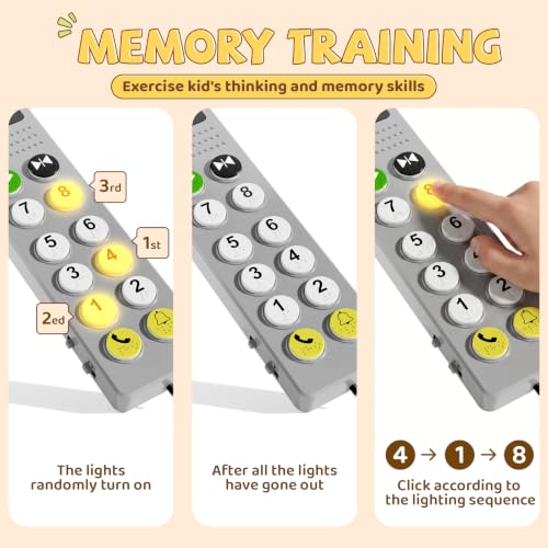 Elevator Activity Panel, Travel Busy Board for Toddlers 2-4 | Sensory light switch & braille button, safe montessori busy board, cause and effect toys autism gifts for 18M+