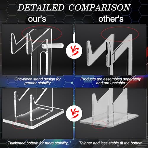 FYY Game Controller Holder 3 Tiers - Universal Dual Stand and Headphone Holder, Acrylic Clear Display Compatible With Nintendo Switch, Xbox, PS5, PS4 - Desk Mounts for Controllers - color: 3-Tier-Clear