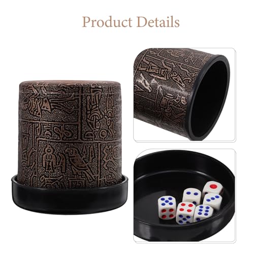 1set Party Dice Cup with Base Plastic Shaker for Table Games Compact and Lightweight Dice Storage for Indoor and Outdoor Activities