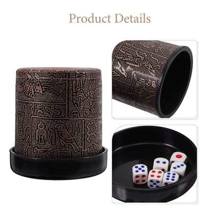 1set Party Dice Cup with Base Plastic Shaker for Table Games Compact and Lightweight Dice Storage for Indoor and Outdoor Activities