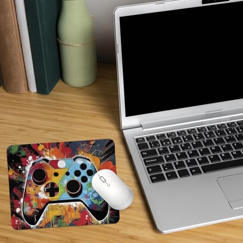 hold fizz Gaming Mouse Pad, Small Cool Gamer Mouse Pad, Gaming Boys Mousepad Accessories for Desk, Laptop, Office, Computer, 9.5x7.9 Inch - color: gamepad
