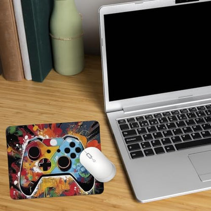 hold fizz Gaming Mouse Pad, Small Cool Gamer Mouse Pad, Gaming Boys Mousepad Accessories for Desk, Laptop, Office, Computer, 9.5x7.9 Inch - color: gamepad
