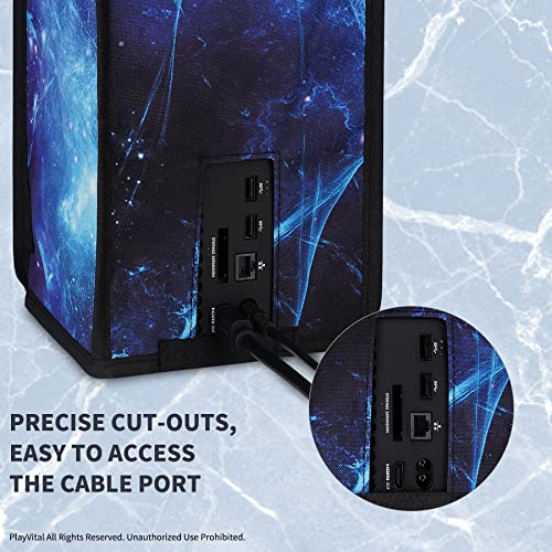 PlayVital Nylon Dust Cover for Xbox Series X Console, Soft Neat Lining Dust Guard, Anti Scratch Waterproof Cover Sleeve for Xbox Series X Console - Blue Nebula - color: Blue Nebula