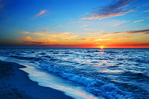 1000 Pieces Wooden Jigsaw Puzzle for Adults, Family or Elderly, Hawaiian Sunset Beach Puzzles, Art Home Decor DIY Funny Parent-Child Educational Game Toy Sunset Puzzle Gift for Mom, Wife, Friend - color: Hawaii Beach a