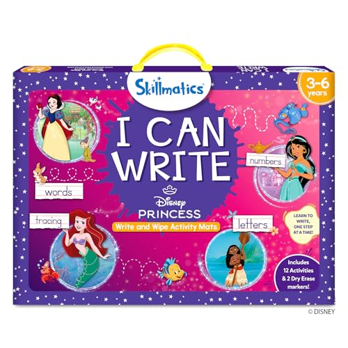 Skillmatics I Can Write Disney Princess - Reusable Preschool Learning Activities, Educational Toys & Games, Handwriting Aid, Back to School, Screen-Free Fun, Gift for Students, Kids, Toddlers Ages 3-6 - style: 2. I Can Write Disney Princess