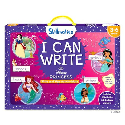 Skillmatics I Can Write Disney Princess - Reusable Preschool Learning Activities, Educational Toys & Games, Handwriting Aid, Back to School, Screen-Free Fun, Gift for Students, Kids, Toddlers Ages 3-6 - style: 2. I Can Write Disney Princess