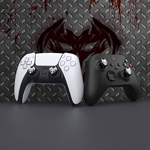 PlayVital Halloween Thumb Grip Caps for Nintendo Switch 2 Pro, Switch Pro Controller, Joystick Caps Cover for ps5, Edge, ps4, Xbox Series X/S, Xbox One, Elite Series 2 Controller - Lich Demons - color: Lich Demons