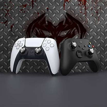PlayVital Halloween Thumb Grip Caps for Nintendo Switch 2 Pro, Switch Pro Controller, Joystick Caps Cover for ps5, Edge, ps4, Xbox Series X/S, Xbox One, Elite Series 2 Controller - Lich Demons - color: Lich Demons