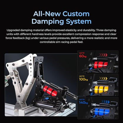 SIMSONN PRO X Ultra Sim Racing Pedals PC Racing Simulator Load Cell HE Hydraulic Pedals Support Haptic Reactor (PRO X Ultra P3-H3) - color: PRO X Ultra P3-H3