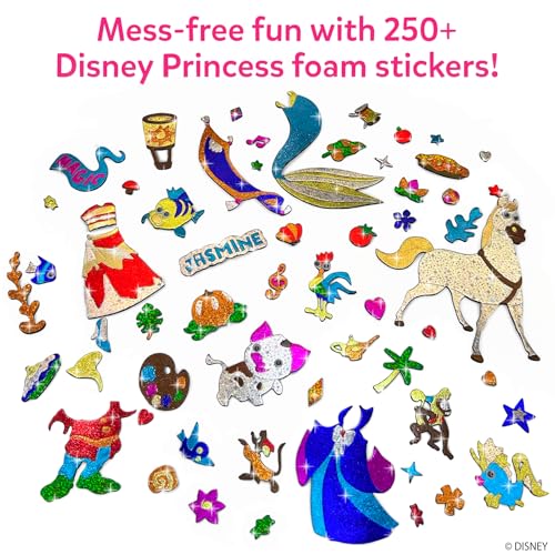 Skillmatics Foil Fun Disney Princess, Foil Art & Craft Kit, Gift for Kids | Travel Toy, Mess-Free Sticker Activity, DIY Decor, For Fans of Cinderella, Ariel & Jasmine, Girls & Boys Ages 4, 5, 6, 7, 8