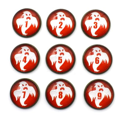 D&D Numbered Monster Token Markers for Dungeons and Dragons (Ghost) - style: Ghost
